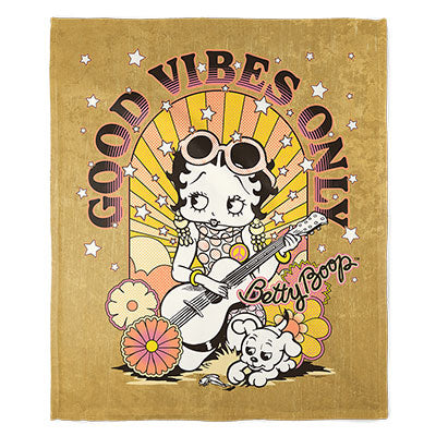 50" x 60" Good Vibes Only Betty Plush Minky Blanket