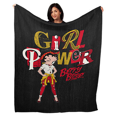 50" x 60" Girl Power Betty Plush Minky Blanket