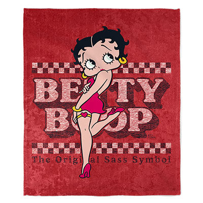 50" x 60" Betty Boop Original Sass Plush Minky Blanket