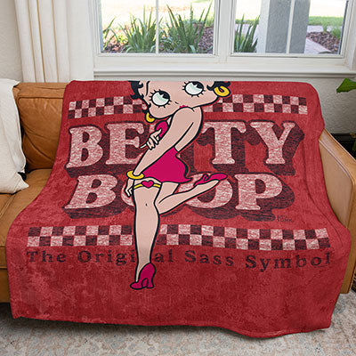 50" x 60" Betty Boop Original Sass Plush Minky Blanket