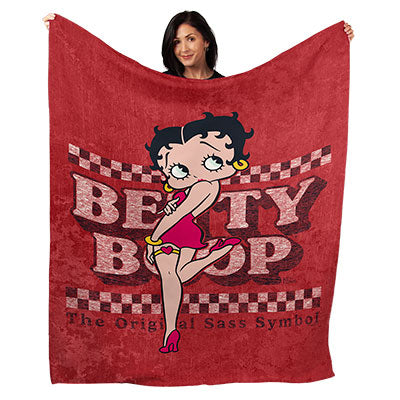 50" x 60" Betty Boop Original Sass Plush Minky Blanket