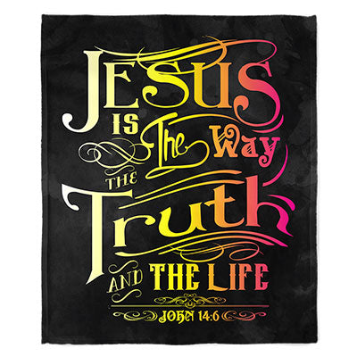 50" x 60" Jesus is the Way Plush Minky Blanket