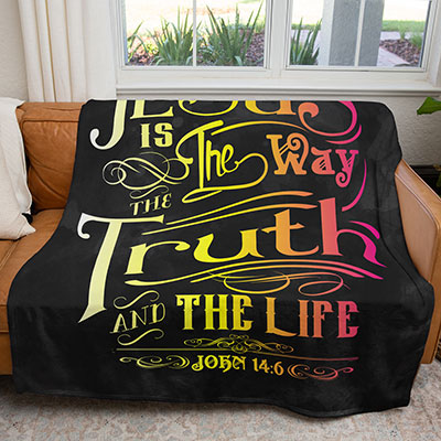 50" x 60" Jesus is the Way Plush Minky Blanket