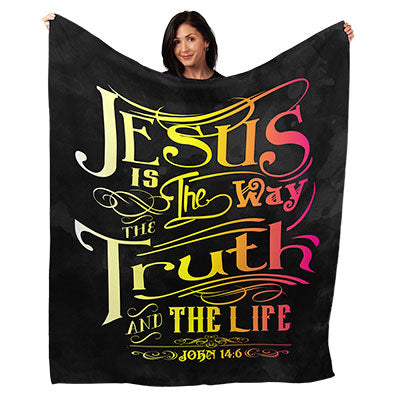 50" x 60" Jesus is the Way Plush Minky Blanket