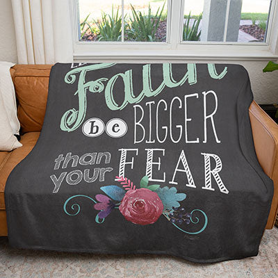 50" x 60" Faith Plush Minky Blanket