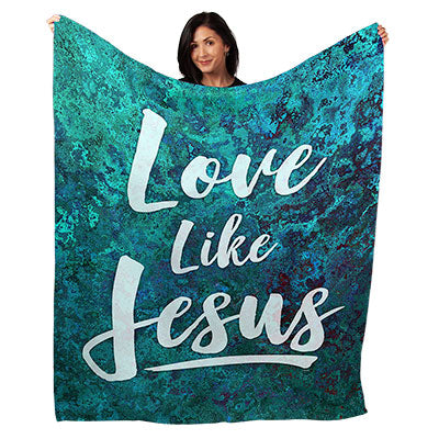 50" x 60" Love Like Jesus Plush Minky Blanket