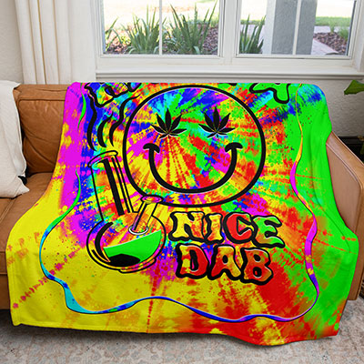 50" x 60" Have a Nice Dab Plush Minky Blanket