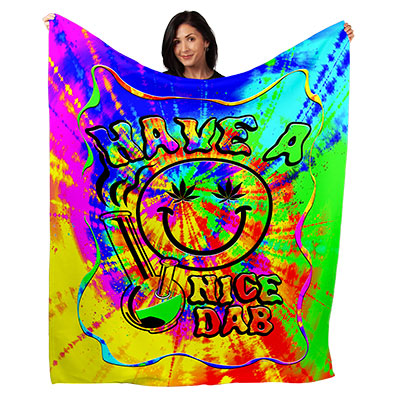 50" x 60" Have a Nice Dab Plush Minky Blanket