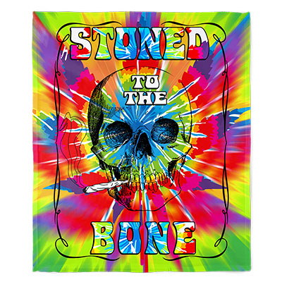 50" x 60" Stoned to the Bone Plush Minky Blanket