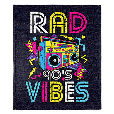 50" x 60" Rad 90s Vibes Plush Minky Blanket