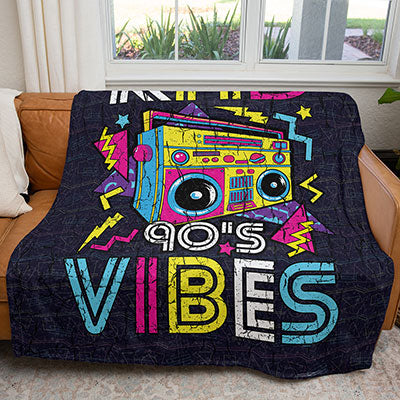 50" x 60" Rad 90s Vibes Plush Minky Blanket