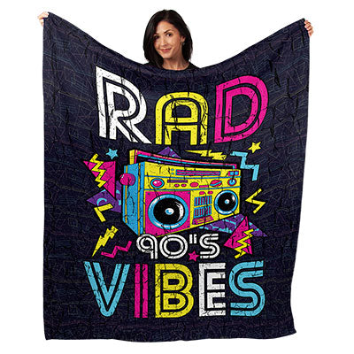 50" x 60" Rad 90s Vibes Plush Minky Blanket