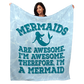 50" x 60" Mermaids Plush Minky Blanket