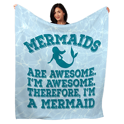50" x 60" Mermaids Plush Minky Blanket