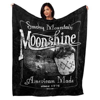 50" x 60" Smoky Mtn Moonshine Plush Minky Blanket
