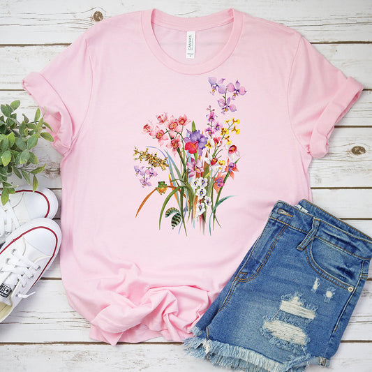 Floral Spring T-shirt, Spring Flowers Tee