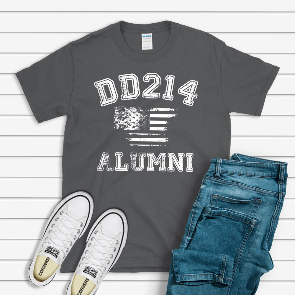 Veterans T-shirt, DD214 Alumni Flag Tee