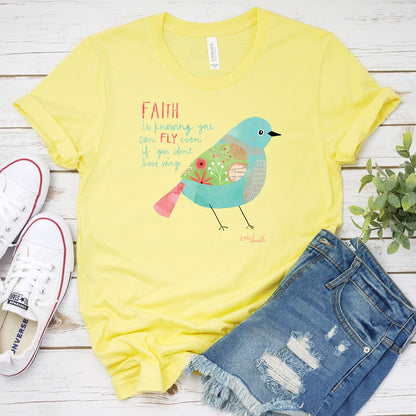 Inspirational T-shirt, Faith Bird Tee