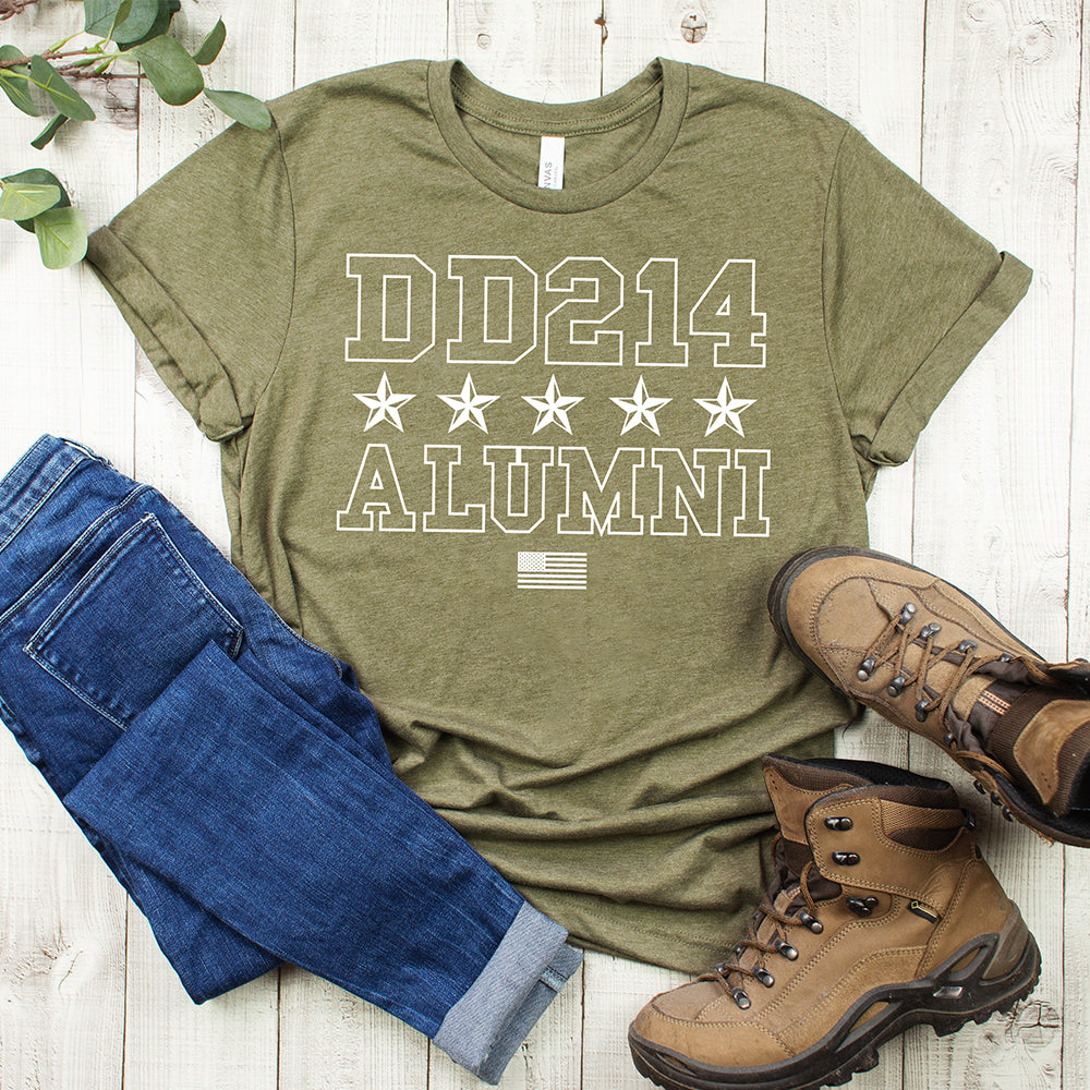 Veterans T-shirt, DD214 Alumni Stars Tee
