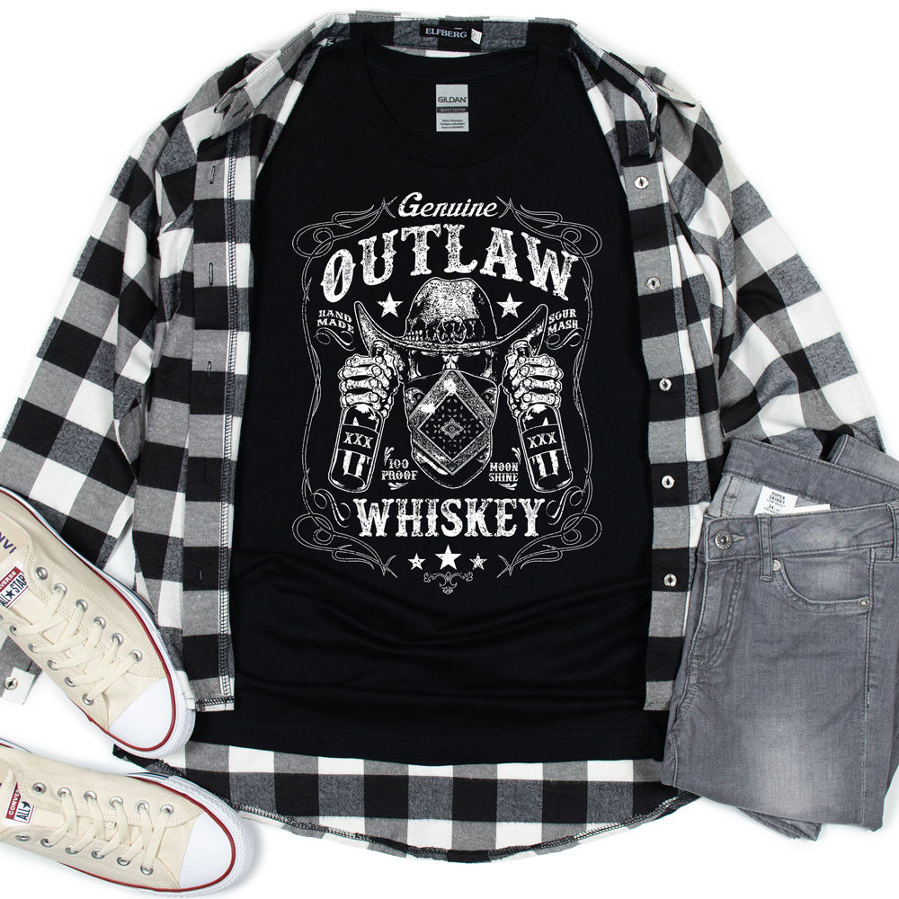 Whiskey T-shirt, Outlaw Whiskey Tee