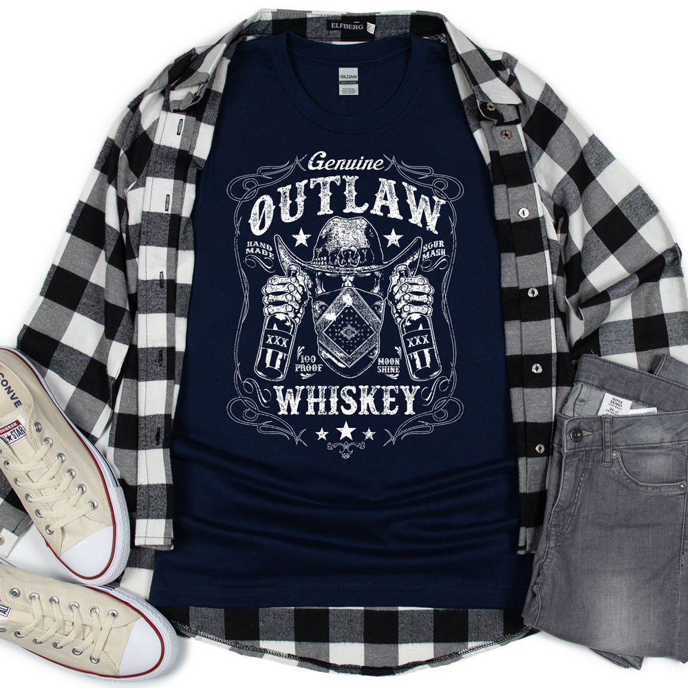 Whiskey T-shirt, Outlaw Whiskey Tee