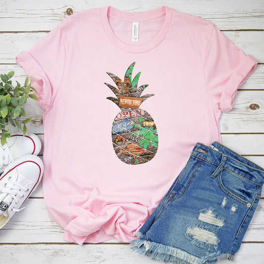 Enjoy the Outdoors T-Shirt, Beach Pineapple Tee