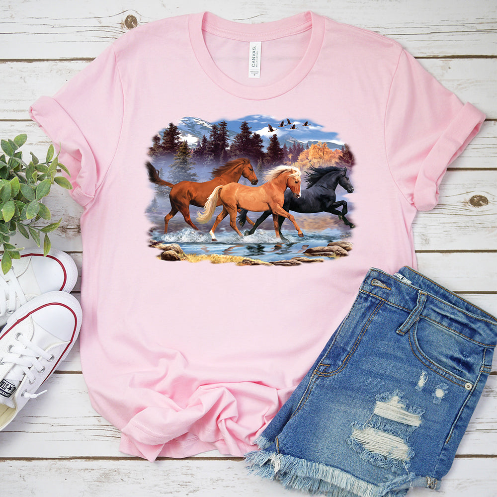 Horses T-Shirt, Horses Running Free Tee