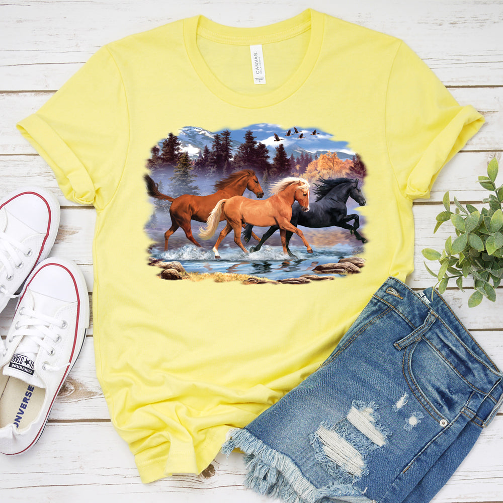 Horses T-Shirt, Horses Running Free Tee