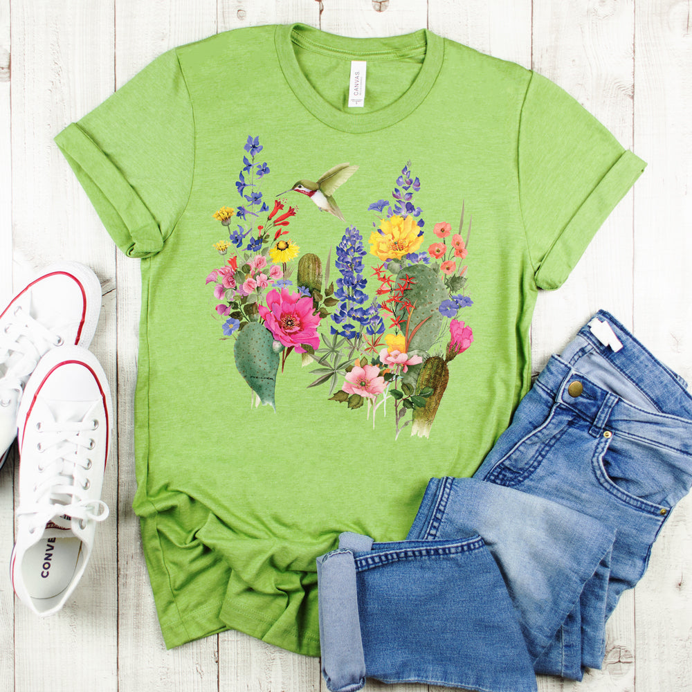 Springtime T-Shirt, Hummers Desert Bloom Tee