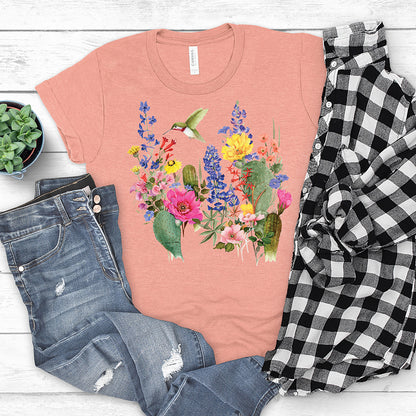 Springtime T-Shirt, Hummers Desert Bloom Tee