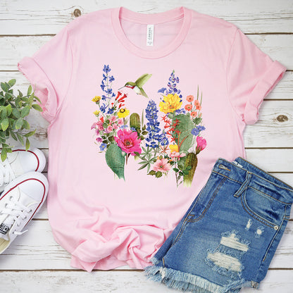 Springtime T-Shirt, Hummers Desert Bloom Tee