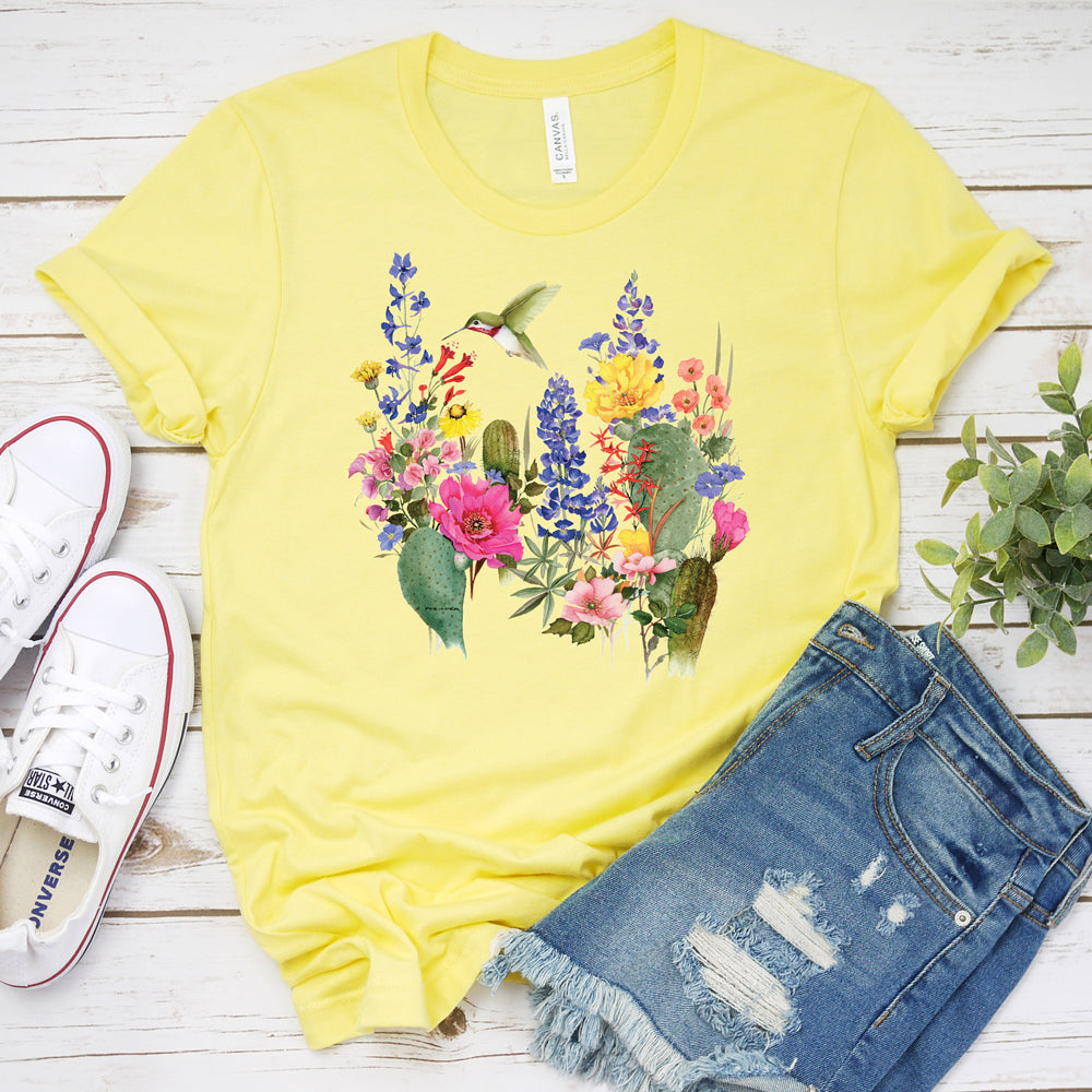 Springtime T-Shirt, Hummers Desert Bloom Tee