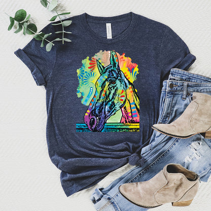 Horses T-Shirt, Rainbow Horse Tee