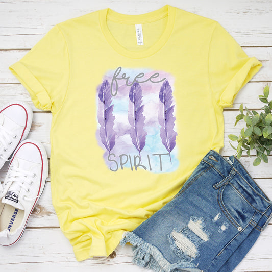 Feather T-Shirt, Free Spirit Feather Tee