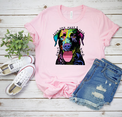 Dog T-Shirt, Love Can Make a Tail Wag Tee