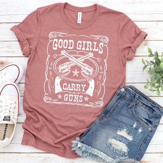 2nd Amendment T-Shirt, Good Girls Carry Guns Tee