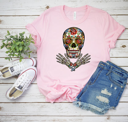 Day of The Dead T-Shirt, Sugar Skull Tee