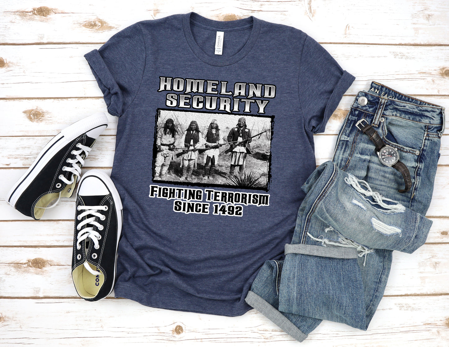 Native American T-Shirt, Homeland Security Since 1492 Tee