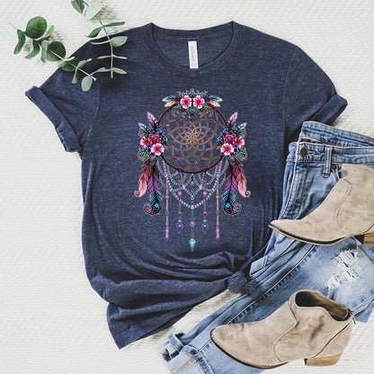 Flowers T-Shirt, Dreamcatcher Flowers Tee