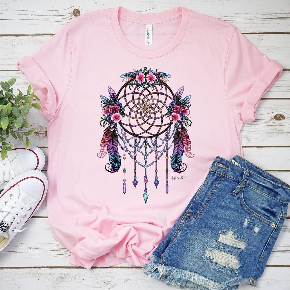 Flowers T-Shirt, Dreamcatcher Flowers Tee