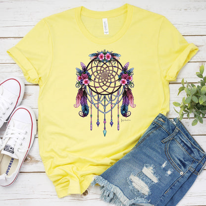 Flowers T-Shirt, Dreamcatcher Flowers Tee