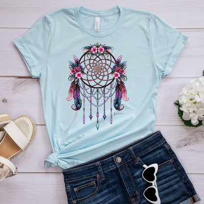 Flowers T-Shirt, Dreamcatcher Flowers Tee