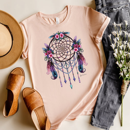 Flowers T-Shirt, Dreamcatcher Flowers Tee