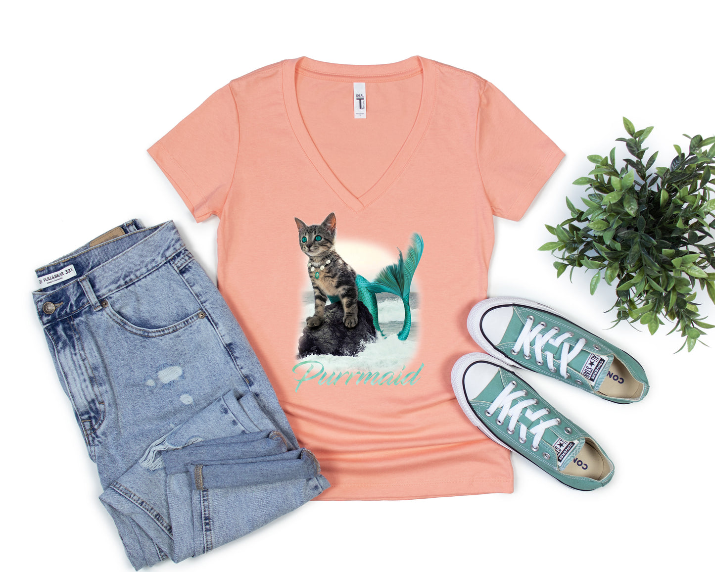 Cat T-Shirt, Purrmaid Tee