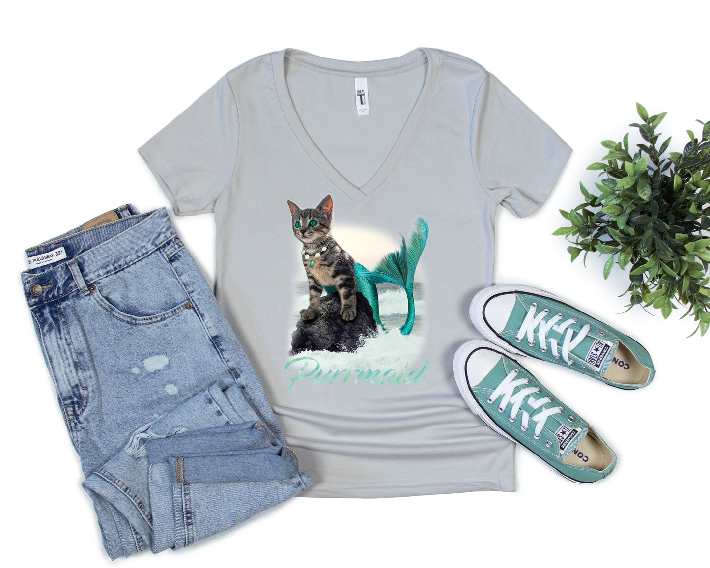 Cat T-Shirt, Purrmaid Tee