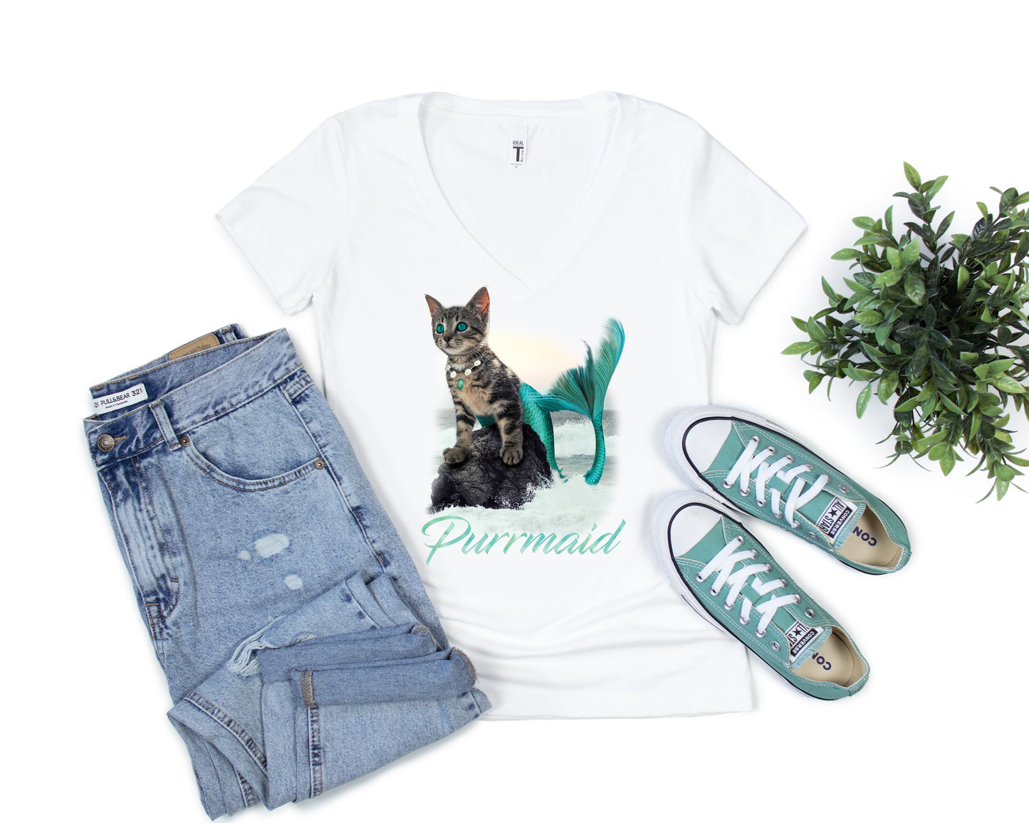 Cat T-Shirt, Purrmaid Tee