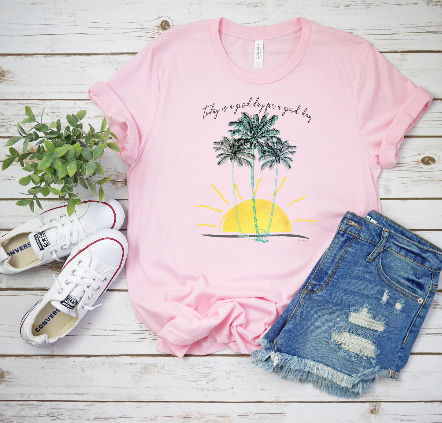 Inspirational T-Shirt, Good Day Palms Tee