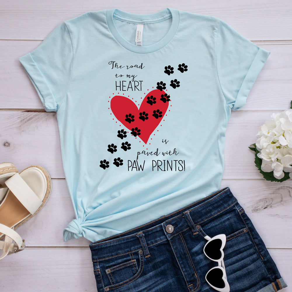 Pets T-Shirt, Paw Prints Tee