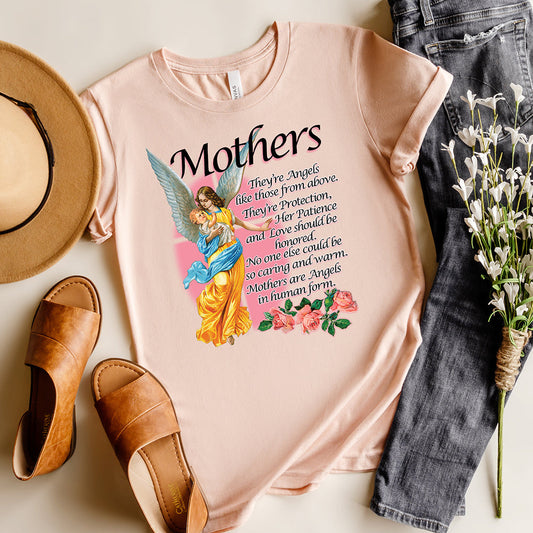 Mothers Day T-Shirt, Mothers Are Angels Tee