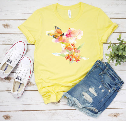 Springtime Floral T-Shirt, Monarch & Milkweed Tee